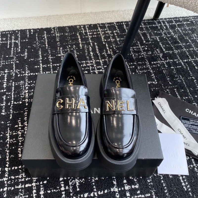 Ch*el leather shoes